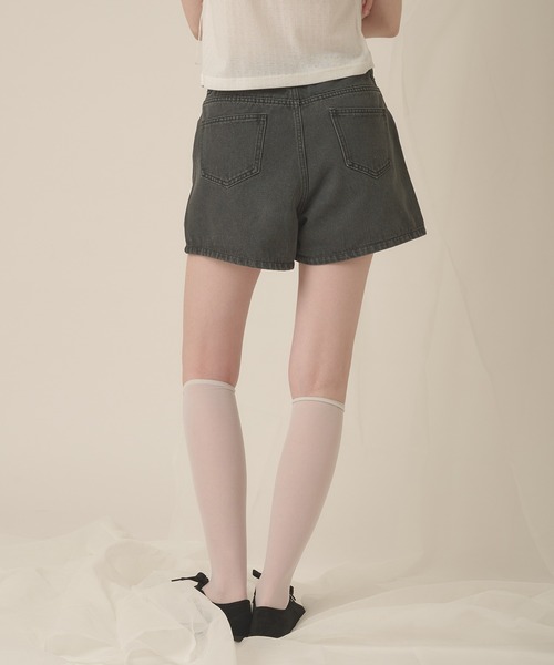 hazyl(ヘイジル)の「hazy patch short pants / ヘイジーパッチショートパンツ(その他パンツ・レディース・ブラック/ベージュ・MEDIUM/SMALL)」の20枚目の写真