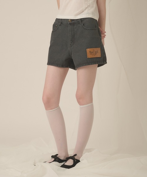 hazyl(ヘイジル)の「hazy patch short pants / ヘイジーパッチショートパンツ(その他パンツ・レディース・ブラック/ベージュ・MEDIUM/SMALL)」の17枚目の写真
