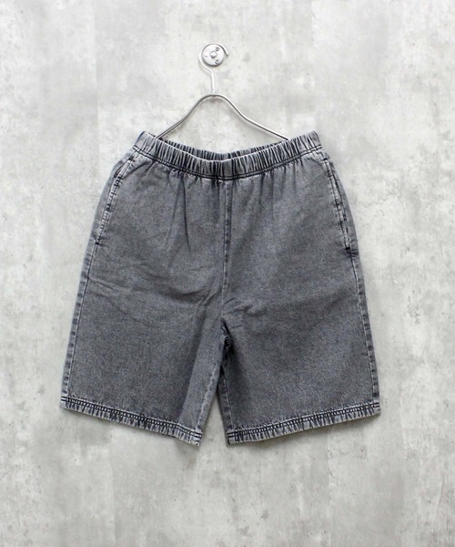 SHISKY(シスキー)の「ケミカルウォッシュ デニム リラックス ハーフパンツ(その他パンツ・メンズ・ブルー/ブラック・M/L/XL)」の2枚目の写真