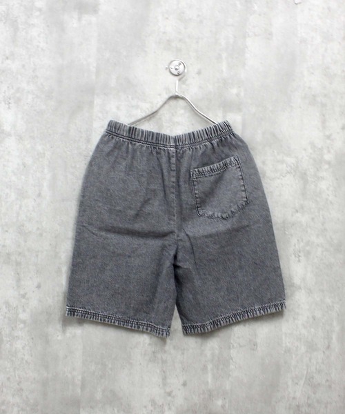 SHISKY(シスキー)の「ケミカルウォッシュ デニム リラックス ハーフパンツ(その他パンツ・メンズ・ブルー/ブラック・M/L/XL)」の4枚目の写真