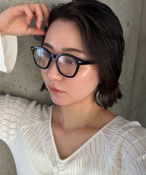 CAPRICIEUX LE'MAGE（カプリシューレマージュ）の「スクエアメガネ（サングラス・レディース・ベージュ/クリア/グレー/ブラウン・FREE）」の4枚目の写真