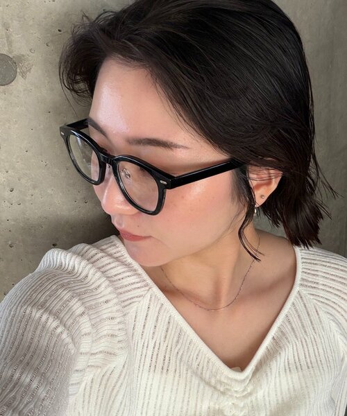 CAPRICIEUX LE'MAGE（カプリシューレマージュ）の「スクエアメガネ（サングラス・レディース・ベージュ/クリア/グレー/ブラウン・FREE）」の6枚目の写真