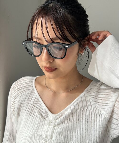 CAPRICIEUX LE'MAGE（カプリシューレマージュ）の「スクエアメガネ（サングラス・レディース・ベージュ/クリア/グレー/ブラウン・FREE）」の11枚目の写真