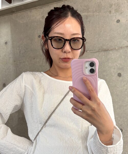 CAPRICIEUX LE'MAGE（カプリシューレマージュ）の「スクエアメガネ（サングラス・レディース・ベージュ/クリア/グレー/ブラウン・FREE）」の19枚目の写真