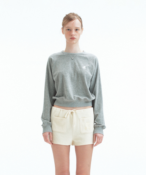 Rest&Recreation(レストアンドレクリエーション)の「TERRY CROPPED SWEATSHIRT - GREY(スウェット・レディース・その他・ONE)」の5枚目の写真