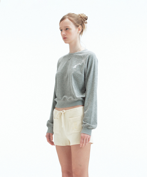 Rest&Recreation(レストアンドレクリエーション)の「TERRY CROPPED SWEATSHIRT - GREY(スウェット・レディース・その他・ONE)」の4枚目の写真