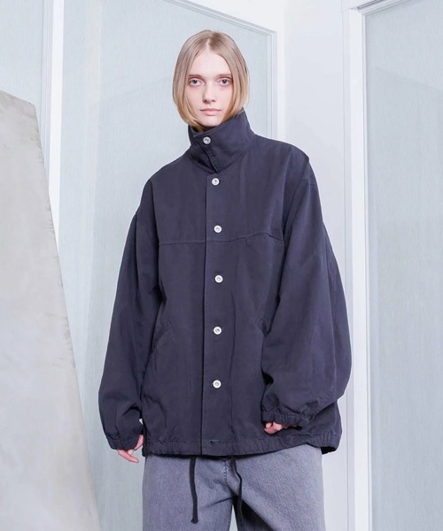 VOAAOV(ヴォアーブ)の「【VOAAOV】 WEATHER CLOTH GARMENT DYE Over Coach Jacket(その他アウター・メンズ・ブラック/オリーブ/チャコールグレー/ネイビー・1/0)」の4枚目の写真