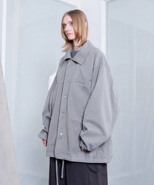 VOAAOV(ヴォアーブ)の「【VOAAOV】 WEATHER CLOTH GARMENT DYE Over Coach Jacket(その他アウター・メンズ・ブラック/オリーブ/チャコールグレー/ネイビー・1/0/2)」の6枚目の写真