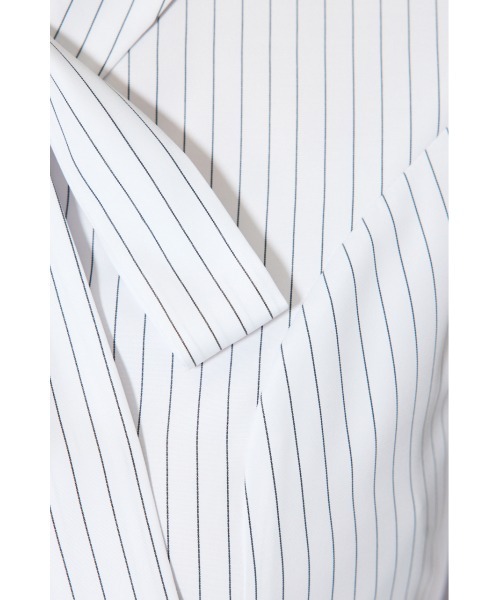 rienda(リエンダ)の「ウエストシェイプボウタイシャツ 春服 夏服(シャツ/ブラウス・レディース・ライトブルー/ブラック系その他/ホワイト系その他・FREE)」の14枚目の写真