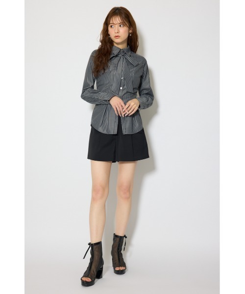 rienda(リエンダ)の「ウエストシェイプボウタイシャツ 春服 夏服(シャツ/ブラウス・レディース・ライトブルー/ブラック系その他/ホワイト系その他・FREE)」の19枚目の写真