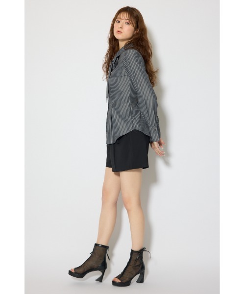 rienda(リエンダ)の「ウエストシェイプボウタイシャツ 春服 夏服(シャツ/ブラウス・レディース・ライトブルー/ブラック系その他/ホワイト系その他・FREE)」の20枚目の写真