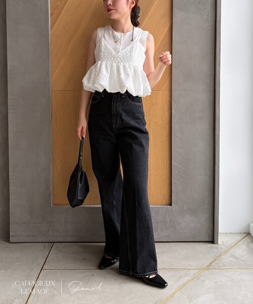 CAPRICIEUX LE'MAGE(カプリシューレマージュ)の「【LE'MAGE×gemeilコラボ】バブルバルーンキャミ(シャツ/ブラウス・レディース・ホワイト/ブラック・FREE)」の5枚目の写真