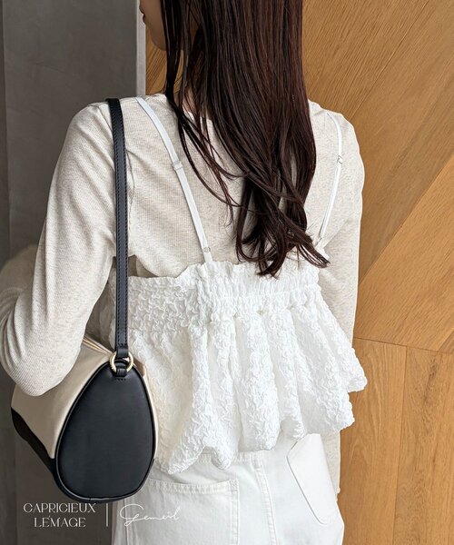 CAPRICIEUX LE'MAGE(カプリシューレマージュ)の「【LE'MAGE×gemeilコラボ】バブルバルーンキャミ(シャツ/ブラウス・レディース・ホワイト/ブラック・FREE)」の10枚目の写真