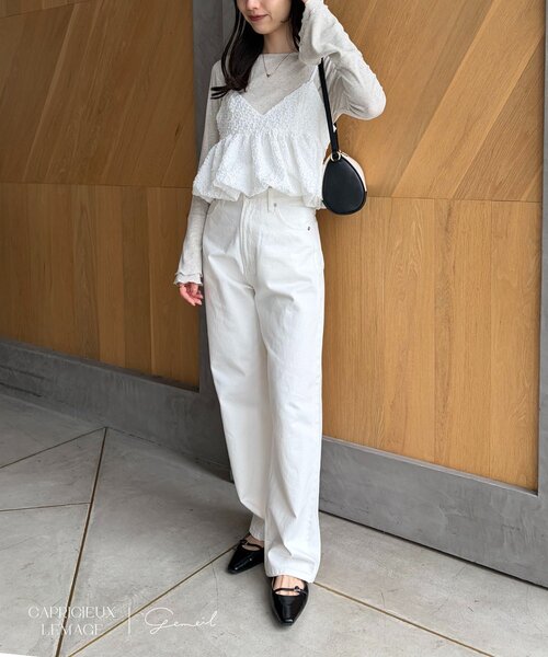 CAPRICIEUX LE'MAGE(カプリシューレマージュ)の「【LE'MAGE×gemeilコラボ】バブルバルーンキャミ(シャツ/ブラウス・レディース・ホワイト/ブラック・FREE)」の12枚目の写真