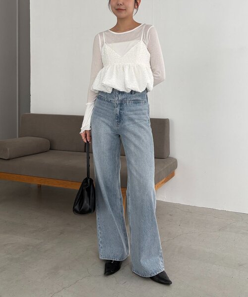 CAPRICIEUX LE'MAGE(カプリシューレマージュ)の「【LE'MAGE×gemeilコラボ】バブルバルーンキャミ(シャツ/ブラウス・レディース・ホワイト/ブラック・FREE)」の17枚目の写真