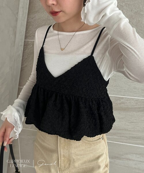 CAPRICIEUX LE'MAGE(カプリシューレマージュ)の「【LE'MAGE×gemeilコラボ】バブルバルーンキャミ(シャツ/ブラウス・レディース・ホワイト/ブラック・FREE)」の22枚目の写真