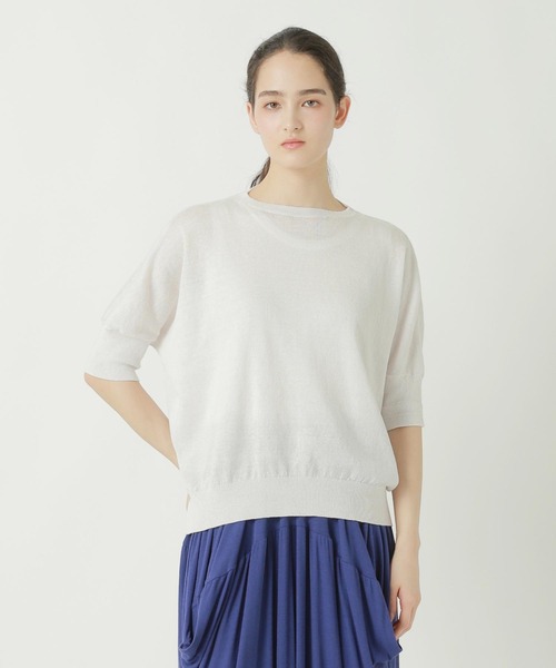 ZUCCa(ズッカ)の「LINEN COTTON KNIT / ニット(ニット/セーター・レディース・オフホワイト・M size)」の1枚目の写真