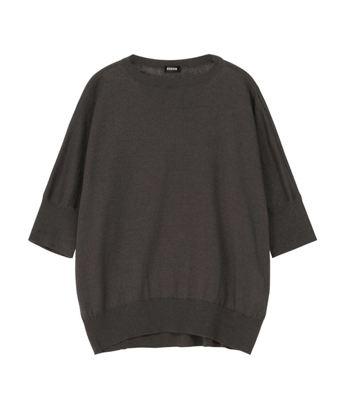 ZUCCa(ズッカ)の「LINEN COTTON KNIT / S(ニット/セーター・レディース・オフホワイト/グリーン/ダークグレー・M size)」の3枚目の写真