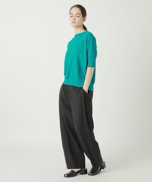 ZUCCa(ズッカ)の「LINEN COTTON KNIT / S(ニット/セーター・レディース・オフホワイト/グリーン/ダークグレー・M size)」の6枚目の写真