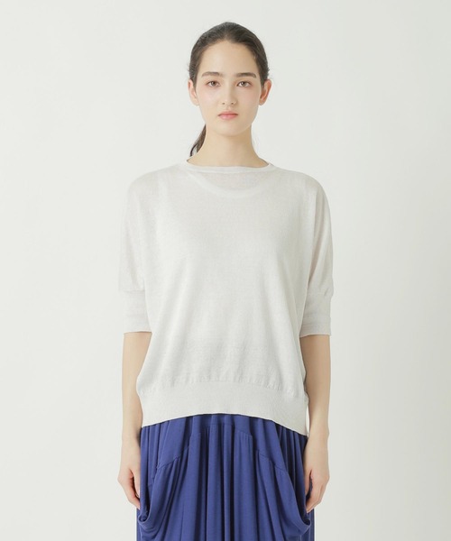 ZUCCa(ズッカ)の「LINEN COTTON KNIT / S(ニット/セーター・レディース・オフホワイト/グリーン/ダークグレー・M size)」の11枚目の写真