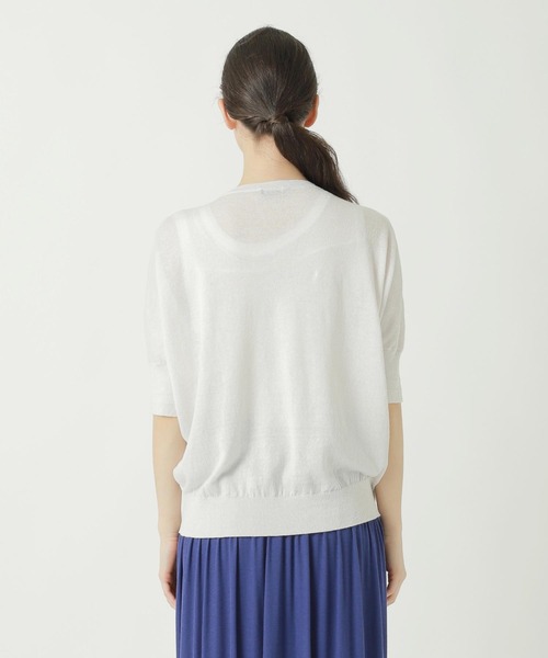 ZUCCa(ズッカ)の「LINEN COTTON KNIT / S(ニット/セーター・レディース・オフホワイト/グリーン/ダークグレー・M size)」の8枚目の写真