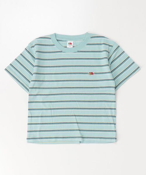 SHIPS any（シップス エニィ）の「FRUIT OF THE LOOM:MULTI BDR T（Tシャツ/カットソー・キッズ・ホワイト/ライトブルー・120/130/140/150）」の2枚目の写真