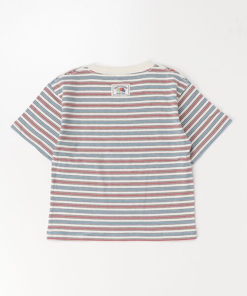 SHIPS any（シップス エニィ）の「FRUIT OF THE LOOM:MULTI BDR T（Tシャツ/カットソー・キッズ・ホワイト/ライトブルー・120/130/140/150）」の3枚目の写真