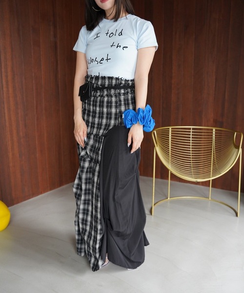 SANSeLF（サンセルフ）の「【SANSeLF】2WAYシャーリングチェックワンピース saw26s047（ワンピース・レディース・ブラック・FREE）」の19枚目の写真