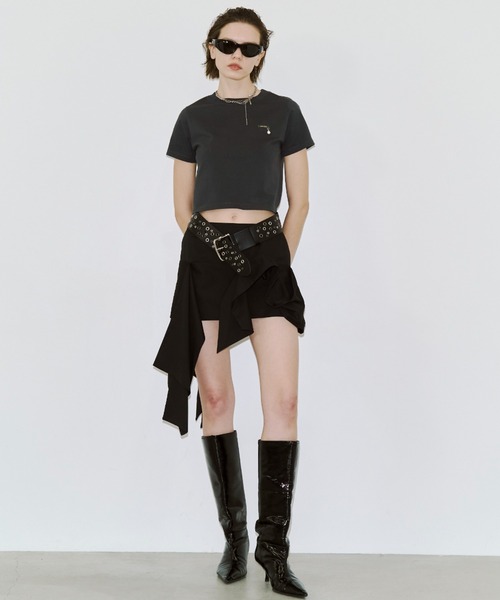 JOSE MOON(ジョゼムーン)の「IRREGULAR HEM SKIRT/イレギュラーヘムスカート(スカート・レディース・ブラック/グレー・38/36)」の16枚目の写真