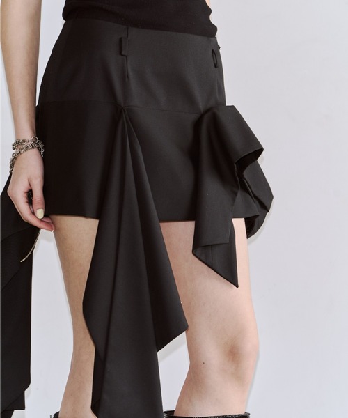 JOSE MOON(ジョゼムーン)の「IRREGULAR HEM SKIRT/イレギュラーヘムスカート(スカート・レディース・ブラック/グレー・38/36)」の10枚目の写真