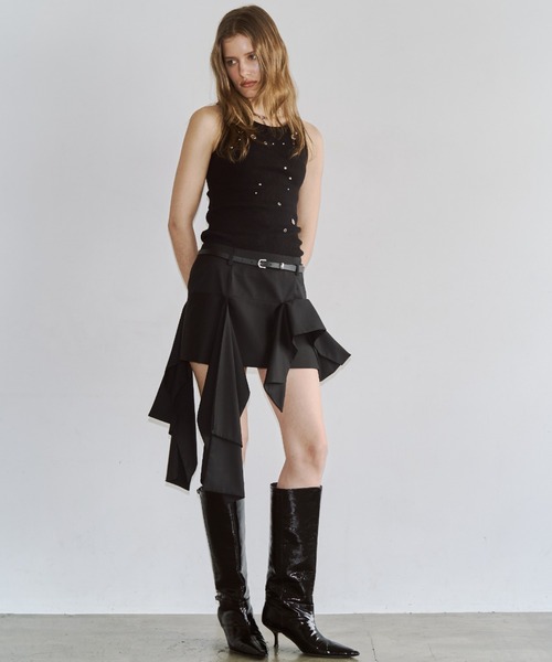 JOSE MOON(ジョゼムーン)の「IRREGULAR HEM SKIRT/イレギュラーヘムスカート(スカート・レディース・ブラック/グレー・38/36)」の8枚目の写真