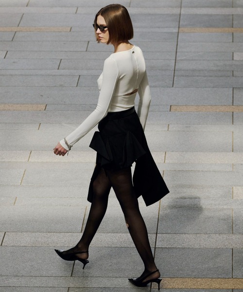 JOSE MOON(ジョゼムーン)の「IRREGULAR HEM SKIRT/イレギュラーヘムスカート(スカート・レディース・ブラック/グレー・38/36)」の19枚目の写真