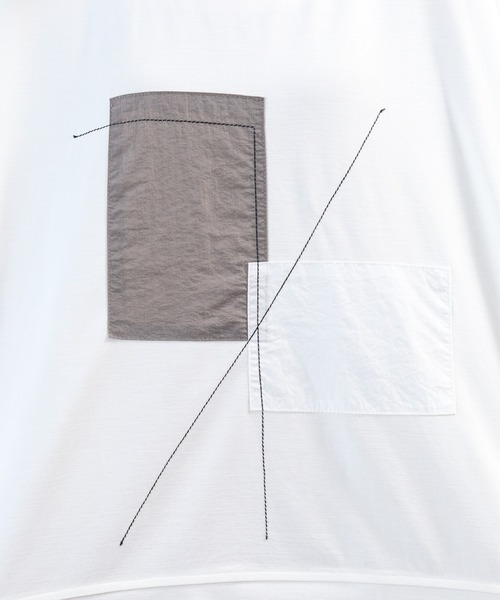 BRODIAEA(ブローディア)の「BRODIAEA スクエアデザインオーバーサイズ半袖カットソー(Tシャツ/カットソー・レディース・オフホワイト/ブラック・40)」の17枚目の写真