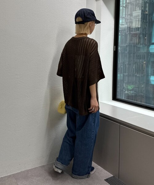 CIAOPANIC TYPY（チャオパニックティピー）の「【UNISEX】レース編みパッチワークニットカーディガン/WEB限定（カーディガン/ボレロ・レディース・ネイビー/ブラック/ブラウン/グレー・LARGE/MEDIUM）」の16枚目の写真