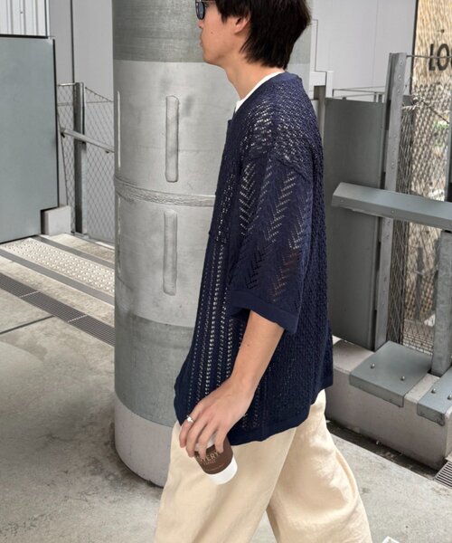 CIAOPANIC TYPY（チャオパニックティピー）の「【UNISEX】レース編みパッチワークニットカーディガン/WEB限定（カーディガン/ボレロ・レディース・ネイビー/ブラック/ブラウン/グレー・LARGE/MEDIUM）」の13枚目の写真