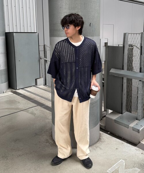 CIAOPANIC TYPY（チャオパニックティピー）の「【UNISEX】レース編みパッチワークニットカーディガン/WEB限定（カーディガン/ボレロ・レディース・ネイビー/ブラック/ブラウン/グレー・LARGE/MEDIUM）」の11枚目の写真