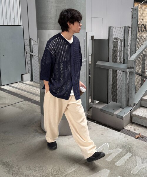 CIAOPANIC TYPY（チャオパニックティピー）の「【UNISEX】レース編みパッチワークニットカーディガン/WEB限定（カーディガン/ボレロ・レディース・ネイビー/ブラック/ブラウン/グレー・LARGE/MEDIUM）」の10枚目の写真