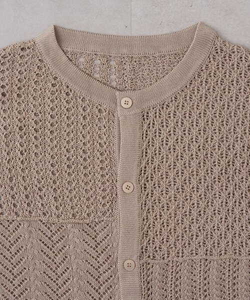 CIAOPANIC TYPY（チャオパニックティピー）の「【UNISEX】レース編みパッチワークニットカーディガン/WEB限定（カーディガン/ボレロ・レディース・ネイビー/ブラック/ブラウン/グレー・LARGE/MEDIUM）」の7枚目の写真