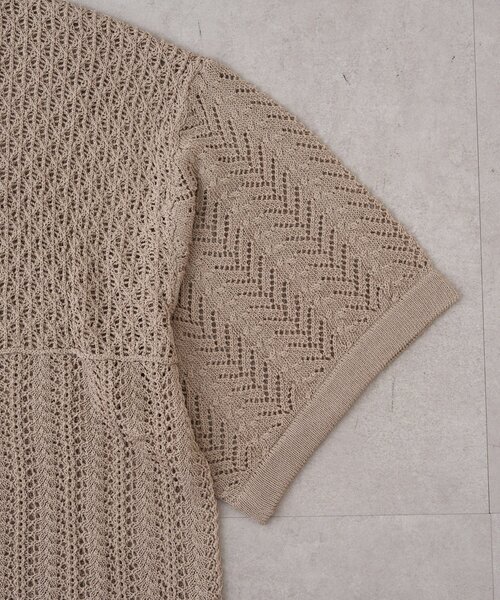 CIAOPANIC TYPY（チャオパニックティピー）の「【UNISEX】レース編みパッチワークニットカーディガン/WEB限定（カーディガン/ボレロ・レディース・ネイビー/ブラック/ブラウン/グレー・LARGE/MEDIUM）」の6枚目の写真