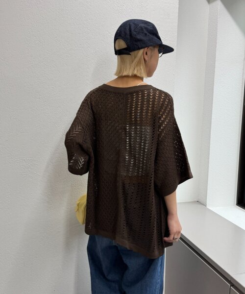 CIAOPANIC TYPY(チャオパニックティピー)の「【UNISEX】レース編みパッチワークニットカーディガン/WEB限定(カーディガン/ボレロ・レディース・ネイビー/ブラック/ブラウン/グレー・LARGE/MEDIUM)」の13枚目の写真