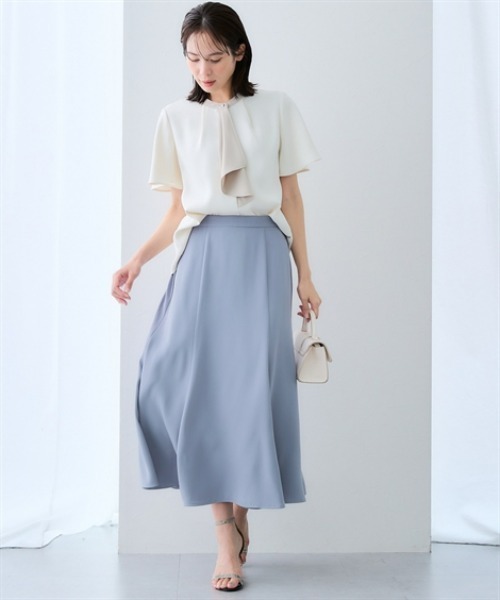 7days Life Styling(セブンデイズライフスタイリング)の「【洗濯機で洗える/しわになりにくい】美極とろみ素材マーメイドスカート(スカート・レディース・チャコール/ライトグレー・L/M/3L/LL)」の3枚目の写真