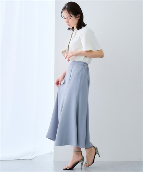 7days Life Styling(セブンデイズライフスタイリング)の「【洗濯機で洗える/しわになりにくい】美極とろみ素材マーメイドスカート(スカート・レディース・チャコール/ライトグレー・L/M/3L/LL)」の4枚目の写真