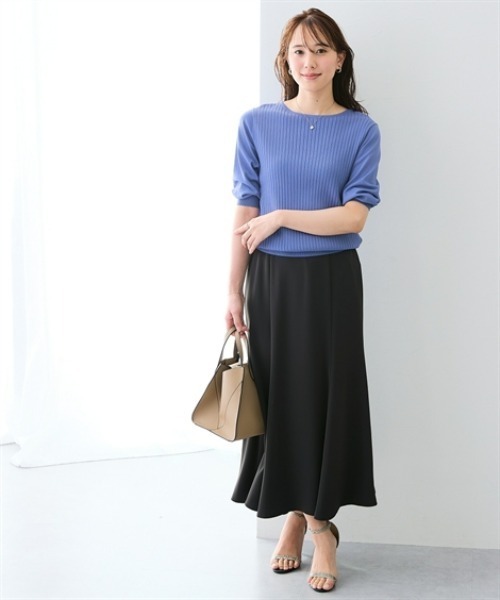 7days Life Styling(セブンデイズライフスタイリング)の「【洗濯機で洗える/しわになりにくい】美極とろみ素材マーメイドスカート(スカート・レディース・チャコール/ライトグレー・L/M/3L/LL)」の6枚目の写真