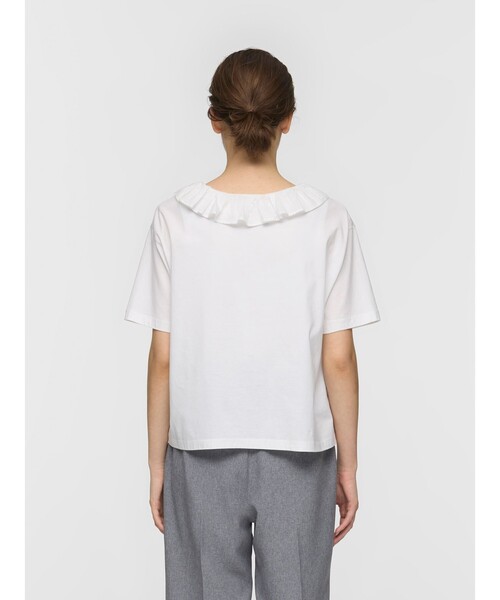 mizuiroind(ミズイロインド)の「mizuiro ind フリルカラースキッパーTシャツ(Tシャツ/カットソー・レディース・オフホワイト/ブラック/グレー/グレー系その他・FREE)」の22枚目の写真