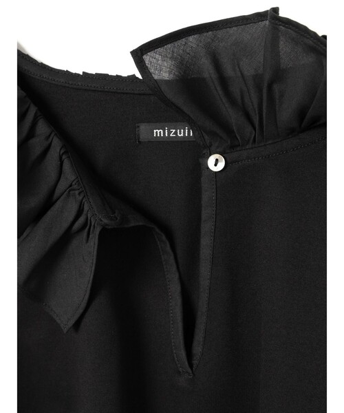 mizuiroind(ミズイロインド)の「mizuiro ind フリルカラースキッパーTシャツ(Tシャツ/カットソー・レディース・オフホワイト/ブラック/グレー/グレー系その他・FREE)」の11枚目の写真