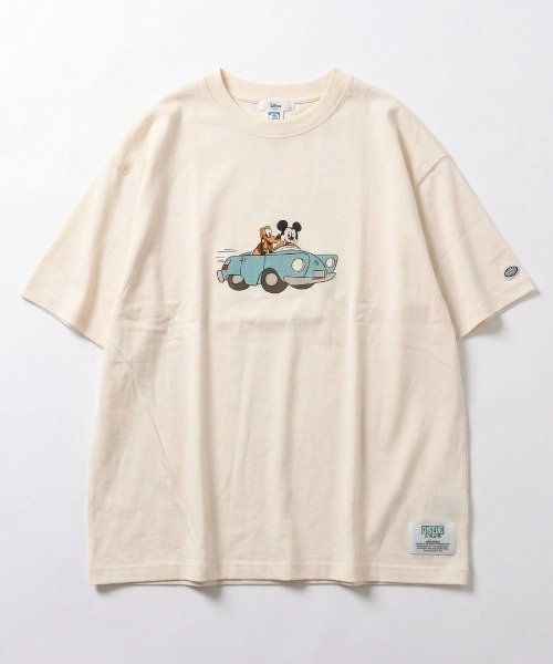 Disney（ディズニー）の「2026SS Disney×DISCUS/ディズニー×ディスカス コラボ ミッキー プリント半袖Tシャツ （M：ショート丈 L：レギュラー丈）（Tシャツ/カットソー・レディース・ブラック系その他/ホワイト系その他2/ブラック系その他3/アイボリー/ブラック系その他2/ホワイト系その他/ホワイト系その他3/スミクロ・M/L）」の3枚目の写真