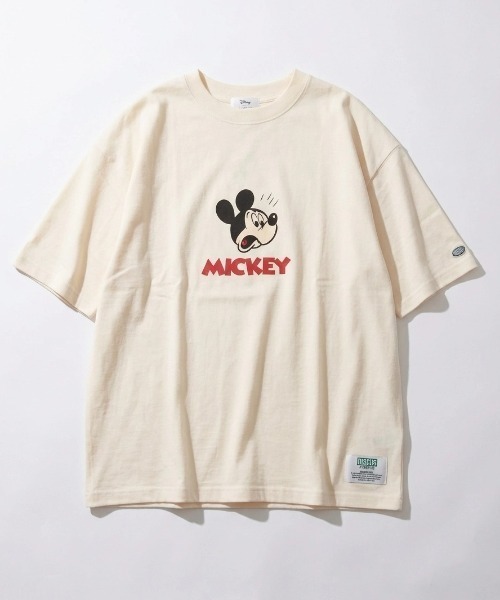 Disney（ディズニー）の「2026SS Disney×DISCUS/ディズニー×ディスカス コラボ ミッキー プリント半袖Tシャツ （M：ショート丈 L：レギュラー丈）（Tシャツ/カットソー・レディース・ブラック系その他/ホワイト系その他2/ブラック系その他3/アイボリー/ブラック系その他2/ホワイト系その他/ホワイト系その他3/スミクロ・M/L）」の4枚目の写真