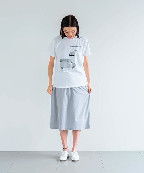 sept septieme(セットセッティエーム)の「Tシャツ BOULANGERIE <サイズS>(Tシャツ/カットソー・レディース・ホワイト・SMALL)」の2枚目の写真