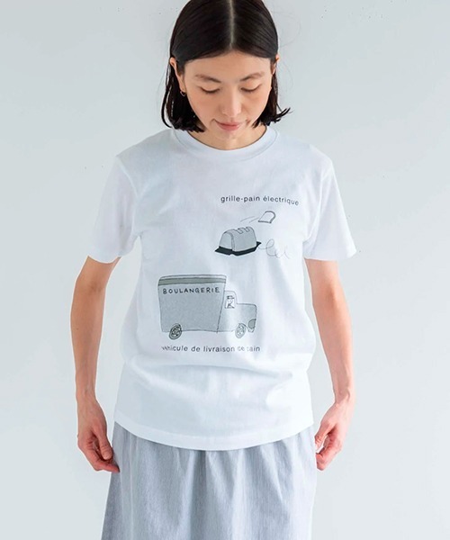 sept septieme(セットセッティエーム)の「Tシャツ BOULANGERIE <サイズS>(Tシャツ/カットソー・レディース・ホワイト・SMALL)」の10枚目の写真