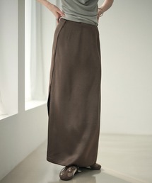 deep side slit satin long skirt /サイドスリットサテンロングスカート